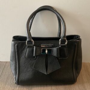 RENATA CORSI  Leather Black Handbag Made in Italy